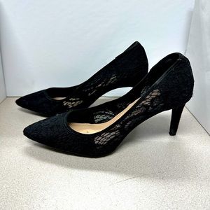 Kelly Katie womens heels. Lingerie type look, black size 6.5. Bin#3